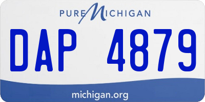 MI license plate DAP4879