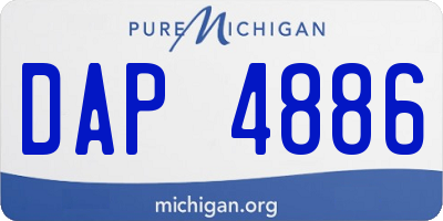 MI license plate DAP4886