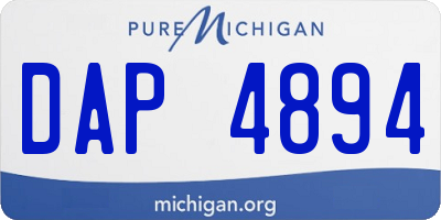 MI license plate DAP4894