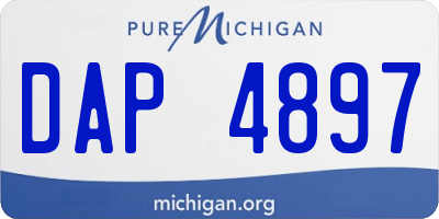 MI license plate DAP4897