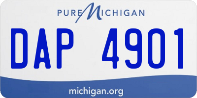 MI license plate DAP4901