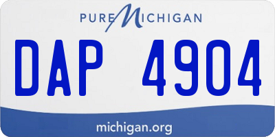 MI license plate DAP4904
