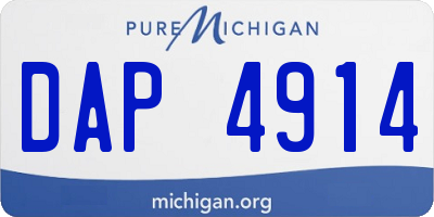 MI license plate DAP4914