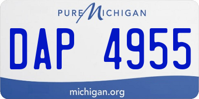 MI license plate DAP4955