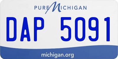 MI license plate DAP5091