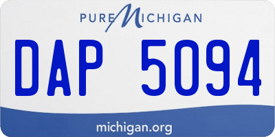 MI license plate DAP5094