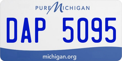 MI license plate DAP5095