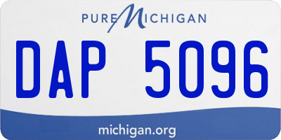 MI license plate DAP5096