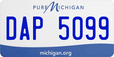 MI license plate DAP5099