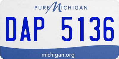 MI license plate DAP5136