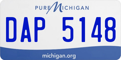MI license plate DAP5148