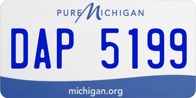 MI license plate DAP5199