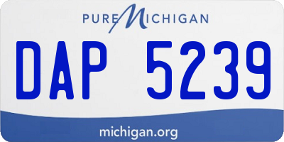 MI license plate DAP5239