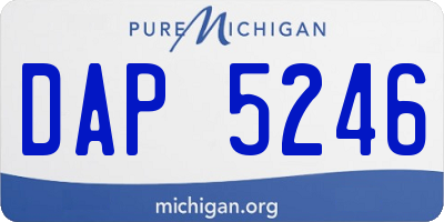 MI license plate DAP5246