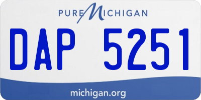 MI license plate DAP5251