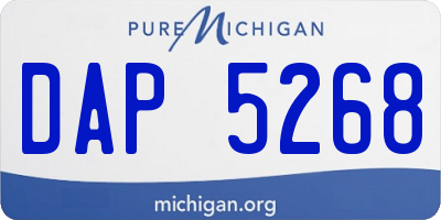 MI license plate DAP5268