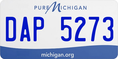 MI license plate DAP5273