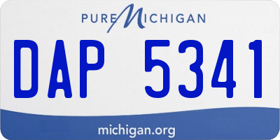 MI license plate DAP5341