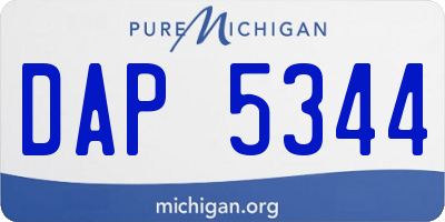 MI license plate DAP5344