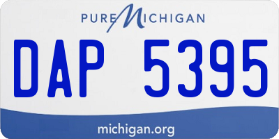 MI license plate DAP5395