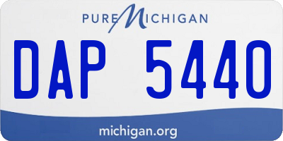 MI license plate DAP5440
