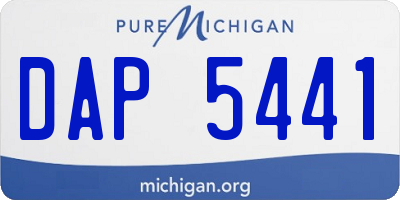 MI license plate DAP5441