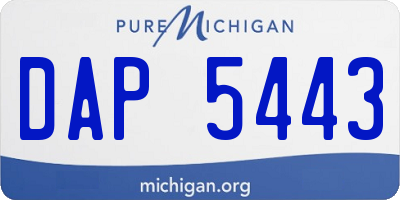 MI license plate DAP5443