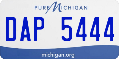 MI license plate DAP5444
