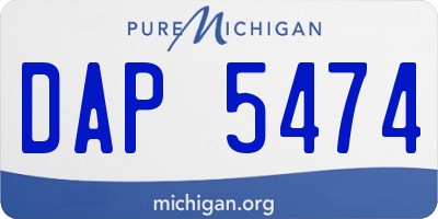 MI license plate DAP5474