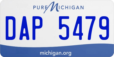 MI license plate DAP5479