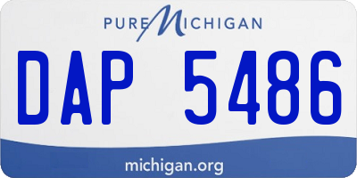 MI license plate DAP5486