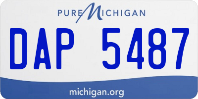 MI license plate DAP5487