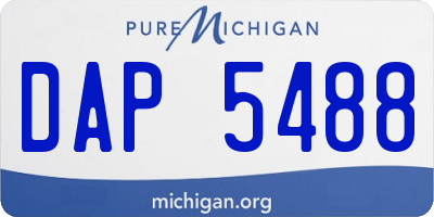 MI license plate DAP5488