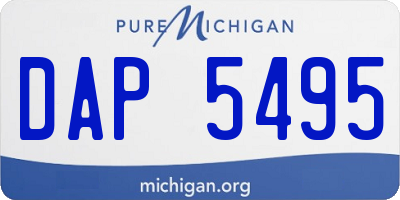 MI license plate DAP5495