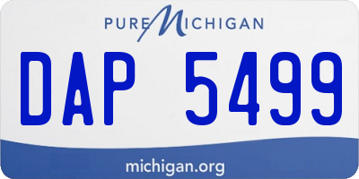 MI license plate DAP5499