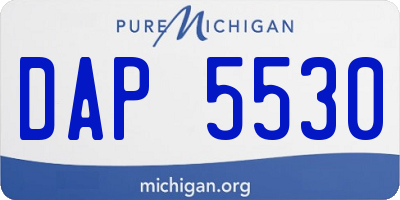 MI license plate DAP5530