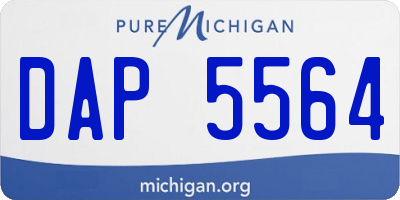MI license plate DAP5564