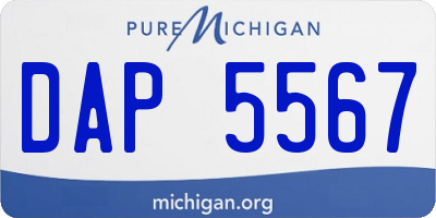 MI license plate DAP5567