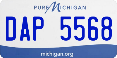 MI license plate DAP5568