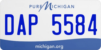 MI license plate DAP5584
