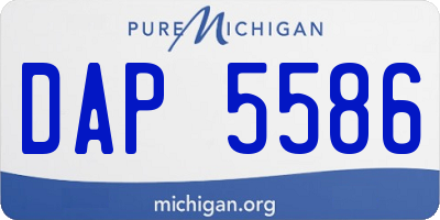 MI license plate DAP5586
