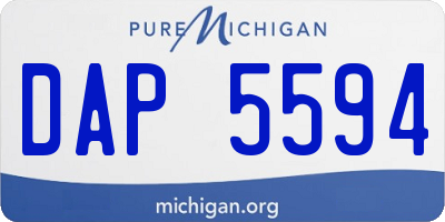 MI license plate DAP5594