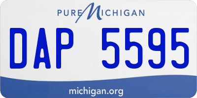 MI license plate DAP5595
