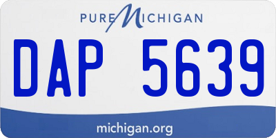 MI license plate DAP5639