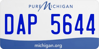 MI license plate DAP5644