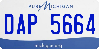 MI license plate DAP5664