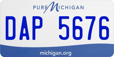 MI license plate DAP5676