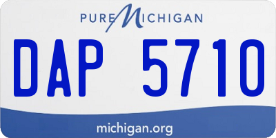 MI license plate DAP5710