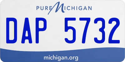 MI license plate DAP5732
