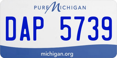 MI license plate DAP5739